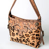 ADBG713 American Darling Handcrafted Hand Tooled Leather Hobo Bag with Hair-On Cowhide