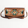 ADBGM102 Western Floral Tooled Leather Crossbody - by American Darling