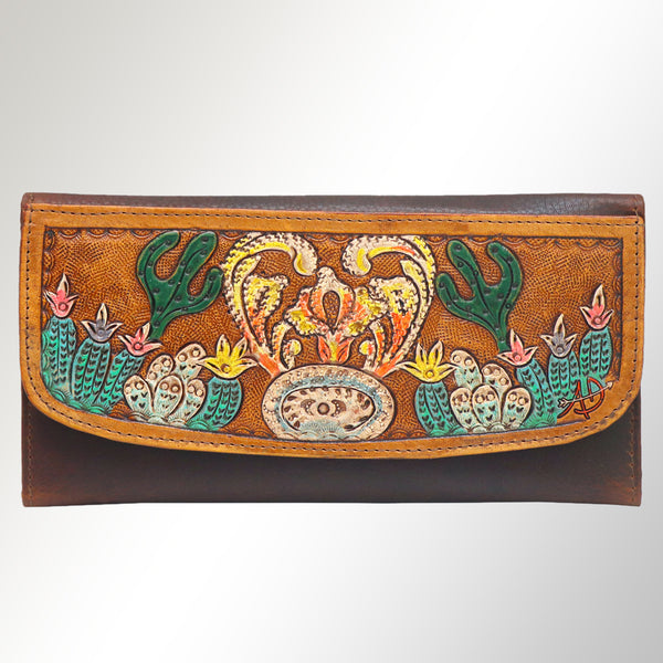 ADBGM102 Western Floral Tooled Leather Crossbody - by American Darling