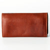 LC-ADBGZ393 Hand Tooled Leather Wallet - Western Floral Design with Whipstitch Edge