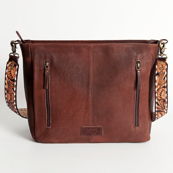 ADBGA186 American Darling Hand Tooled Leather Saddle Blanket Cross body Bag Women