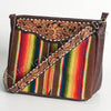 ADBGA186 American Darling Hand Tooled Leather Saddle Blanket Cross body Bag Women