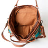 ADBG715 American Darling Handcrafted Hand Woven Saddle Blanket Western Leather Tote Bag