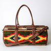 ADBG717 American Darling Western Duffel Bag Hand Woven Saddle Blanket Leather Travel Bag