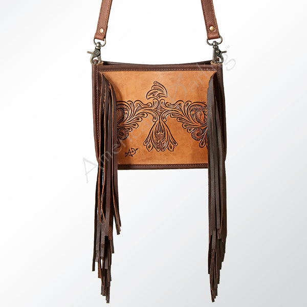 ADBG725 American Darling Hand Tooled Floral Cross body Bag Handcrafted Western Leather Purse