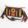 ADBGA189 American Darling Hand Tooled Leather Saddle Blanket Small Cross body Bag