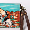 ADBGM169 Hand-Painted Leather Crossbody Purse - Multiple Western Scene