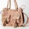ADBG746 American Darling Western Leather Tote Bag Premium Handcrafted Tassel Purse