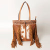 ADBGA190 American Darling Hand Tooled Leather Hair-On Cowhide Tote Bag