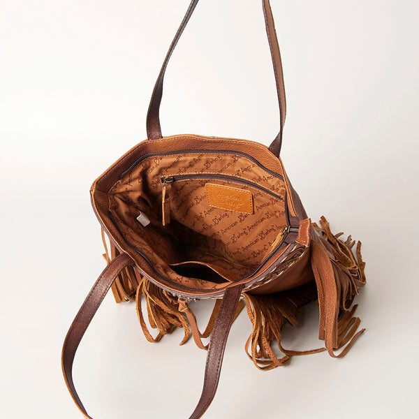 ADBGA190 American Darling Hand Tooled Leather Hair-On Cowhide Tote Bag