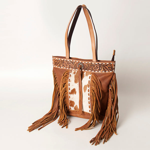 ADBGA190 American Darling Hand Tooled Leather Hair-On Cowhide Tote Bag