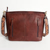 ADBGA201 American Darling Hand Tooled Saddle Blanket Genuine Leather Messenger Bag