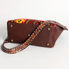 ADBGA201 American Darling Hand Tooled Saddle Blanket Genuine Leather Messenger Bag