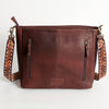 ADBGA201 American Darling Hand Tooled Saddle Blanket Genuine Leather Messenger Bag