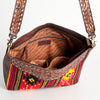 ADBGA201 American Darling Hand Tooled Saddle Blanket Genuine Leather Messenger Bag