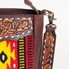 ADBGA201 American Darling Hand Tooled Saddle Blanket Genuine Leather Messenger Bag