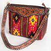 ADBGA201 American Darling Hand Tooled Saddle Blanket Genuine Leather Messenger Bag