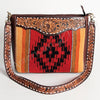ADBGA201 American Darling Hand Tooled Saddle Blanket Genuine Leather Messenger Bag