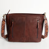 ADBGA201 American Darling Hand Tooled Saddle Blanket Genuine Leather Messenger Bag