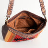 ADBGA201 American Darling Hand Tooled Saddle Blanket Genuine Leather Messenger Bag