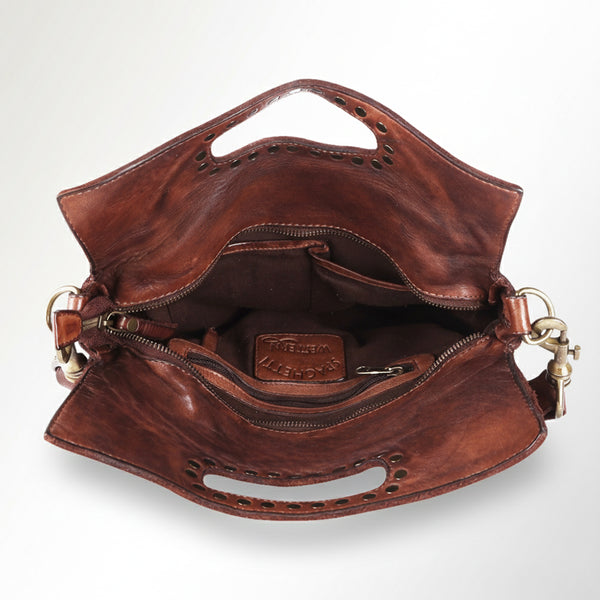 SWC173 Studded Leather Clutch Bag