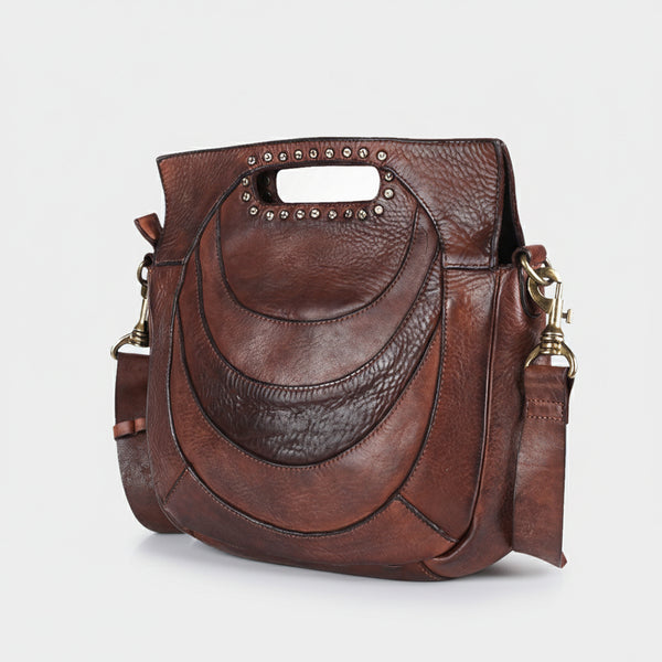 SWC173 Studded Leather Clutch Bag