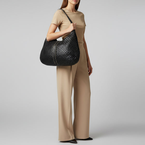 SWC189 Venturo - Basket Weave Hobo Bag