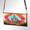 ADBGM112 Hand-Painted Leather Crossbody Clutch - Western Design