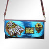 ADBGM112 Hand-Painted Leather Crossbody Clutch - Western Design