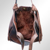 ADBGM119 Genuine Leather Fringe Tote - Western Knotted Strap Shoulder Bag