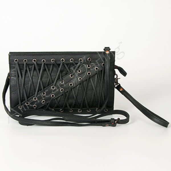 ADBG684 American Darling Handcrafted Lace-Up Western Leather Crossbody Bag