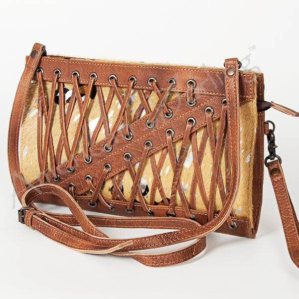 ADBG684 American Darling Handcrafted Lace-Up Western Leather Crossbody Bag