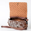 ADBG683A American Darling Cowhide & Leather Crossbody Bag with Turquoise & Studs