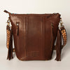 ADBGA205 American Darling Fringed Saddle Blanket Hand Tooled Large Cross body Bag