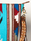 ADBGA205 American Darling Fringed Saddle Blanket Hand Tooled Large Cross body Bag