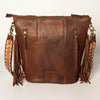 ADBGA205 American Darling Fringed Saddle Blanket Hand Tooled Large Cross body Bag