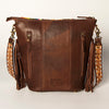 ADBGA205 American Darling Fringed Saddle Blanket Hand Tooled Large Cross body Bag