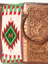 ADBGA206 American Darling Hand Tooled Saddle Blanket Genuine Leather Tote Bag