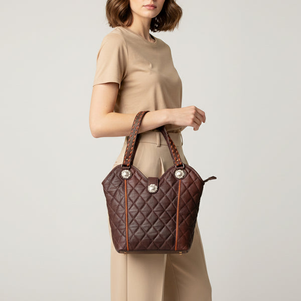 LC-ADBGZ437 Tote Genuine Western Leather Women Bag