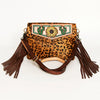 ADBGA176A American Darling Hand Tooled Leather Hair-On Cowhide Envelope Women