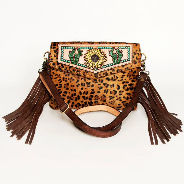 ADBGA176A American Darling Hand Tooled Leather Hair-On Cowhide Envelope Women