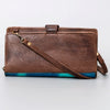 ADBGM113 Hand-Painted Leather Crossbody - Rodeo & Floral Design