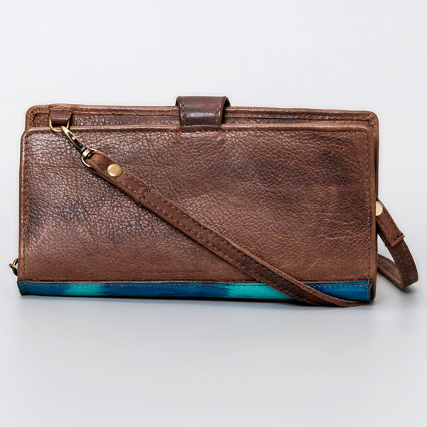 ADBGM113 Hand-Painted Leather Crossbody - Rodeo & Floral Design
