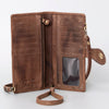ADBGM113 Hand-Painted Leather Crossbody - Rodeo & Floral Design