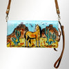 ADBGM169 Hand-Painted Leather Crossbody Purse - Multiple Western Scene