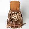 ADBG753 American Darling Western Leather Cross body Bag - Hair-On Cowhide & Fringe Purse