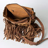 ADBG753 American Darling Western Leather Cross body Bag - Hair-On Cowhide & Fringe Purse