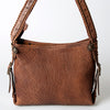 ADBG713 American Darling Handcrafted Hand Tooled Leather Hobo Bag with Hair-On Cowhide