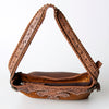 ADBG713 American Darling Handcrafted Hand Tooled Leather Hobo Bag with Hair-On Cowhide
