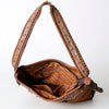ADBG713 American Darling Handcrafted Hand Tooled Leather Hobo Bag with Hair-On Cowhide